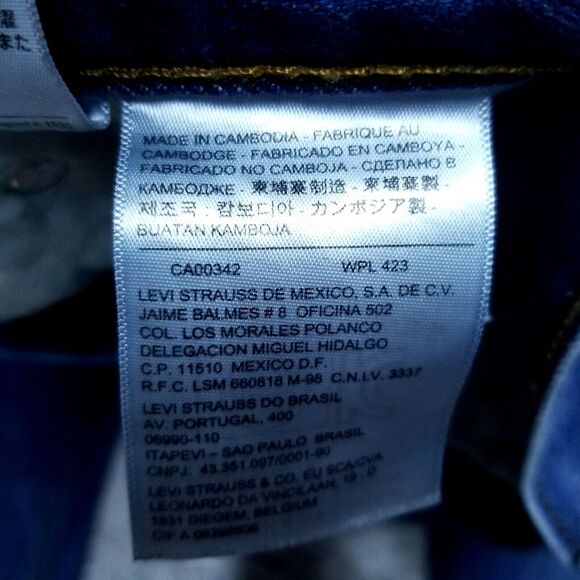 Levis Jeans Mens 33x32 Blue 505 Regular Straight Dark Wash American Denim - Picture 13 of 14